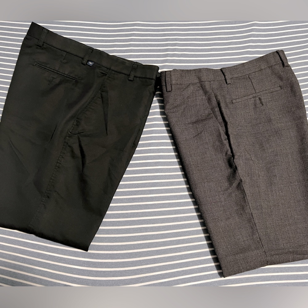 2pc Men’s Dress pants Size 36/32 Black/Dark Gray